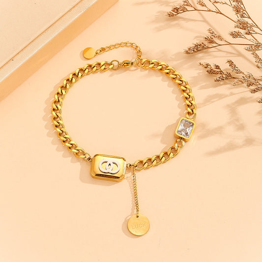 Adbrandstore1®  Radiant Mystique Gold Link Bracelet