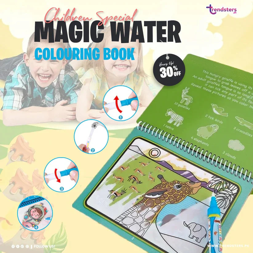 Adbrandstore1®Magic Water Drawing Coloring Book