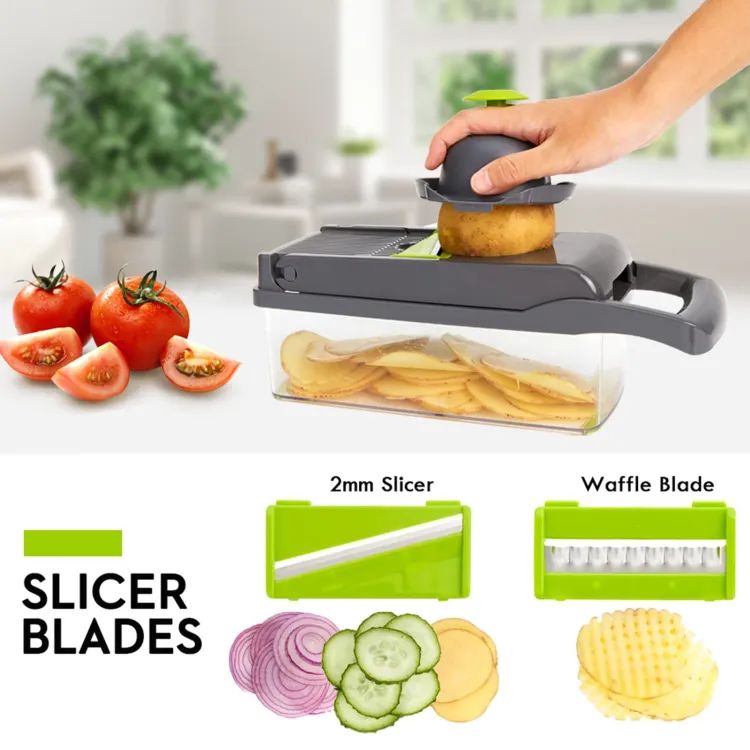 Adbrandstore1® Vegetable and fruit cutter nicer dicer all in one