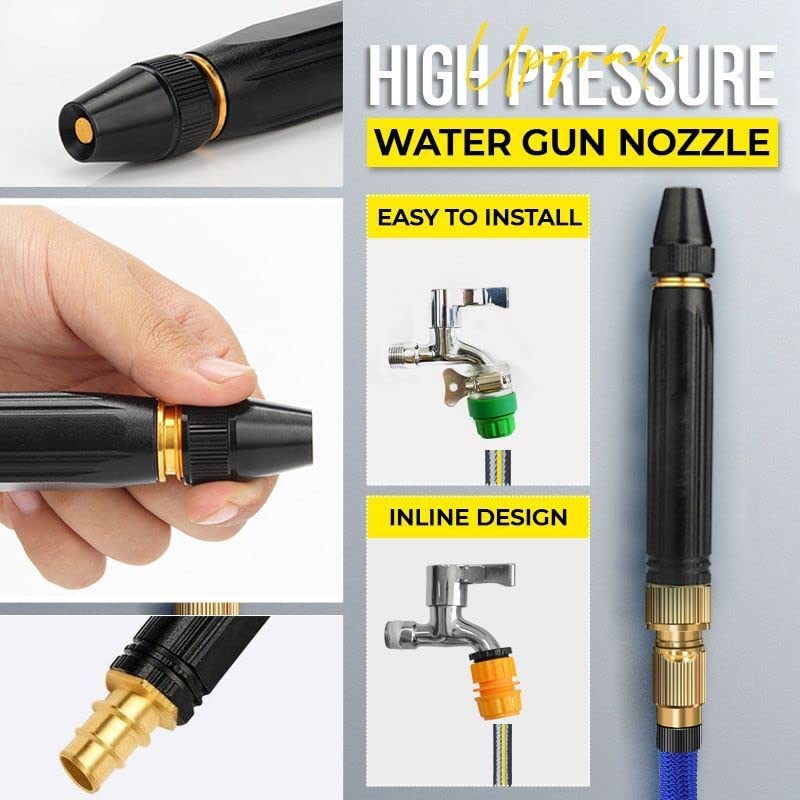 Adbrandstore1® Metal Body Black Nozzle - Cleans Effortlessly