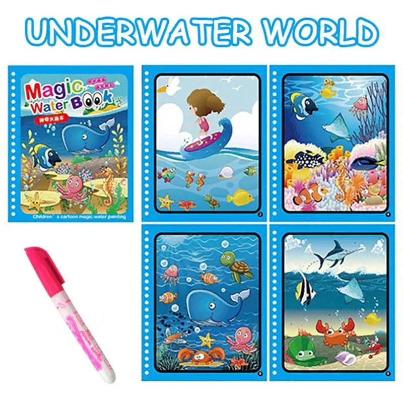 Adbrandstore1®Magic Water Drawing Coloring Book