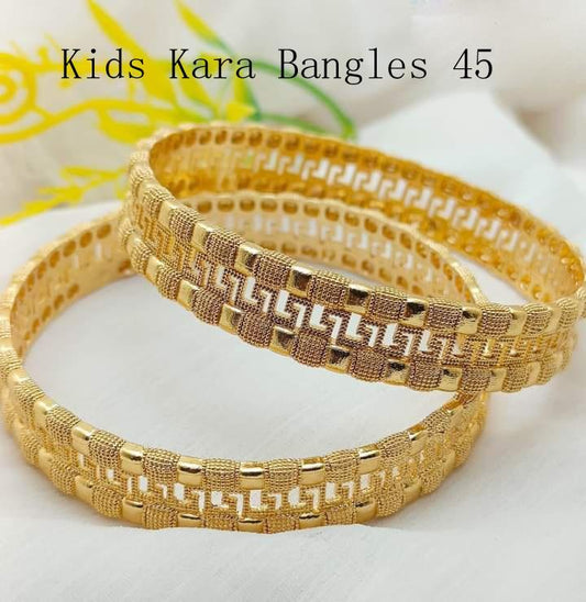 2 Pcs Funky Resin Polish Kara Bangle