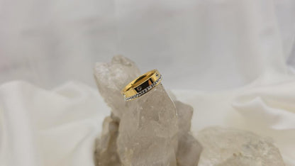 Gold Plated Plain Zircon Ring for Women - 1 Pc